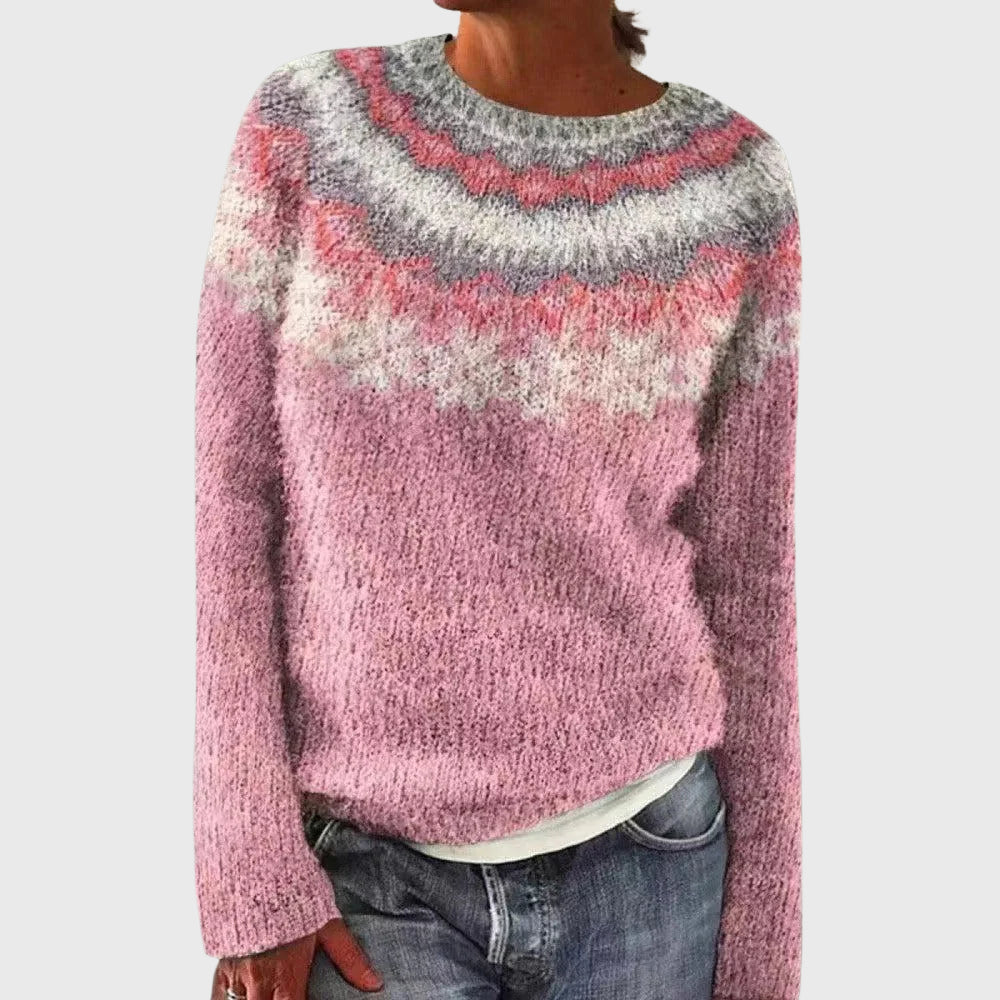 Seldessa | Women's Knit Cozy LUXURIOUS AND SOFT CASHMERE sweater — 8607-Pink