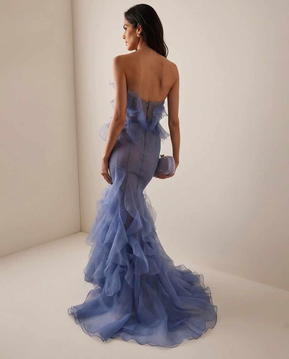 Senabelle — Ruffle Off-Shoulder Maxi