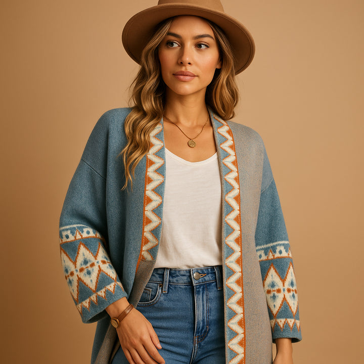 Serdessa | Women's Cardigan Sweater Everyday Wear - Dark Blue