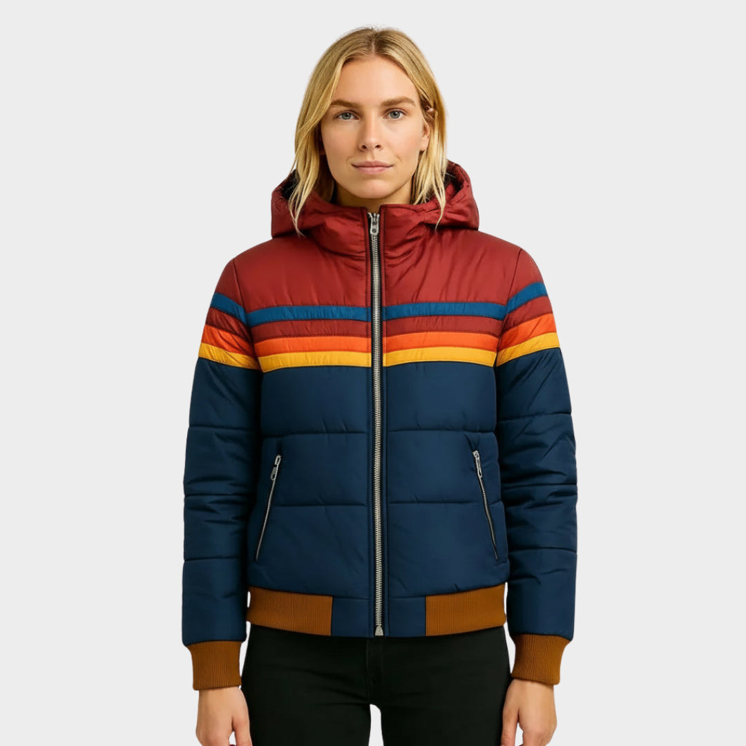 Serenynn | Women's Stripe Puffer Jacket — 1