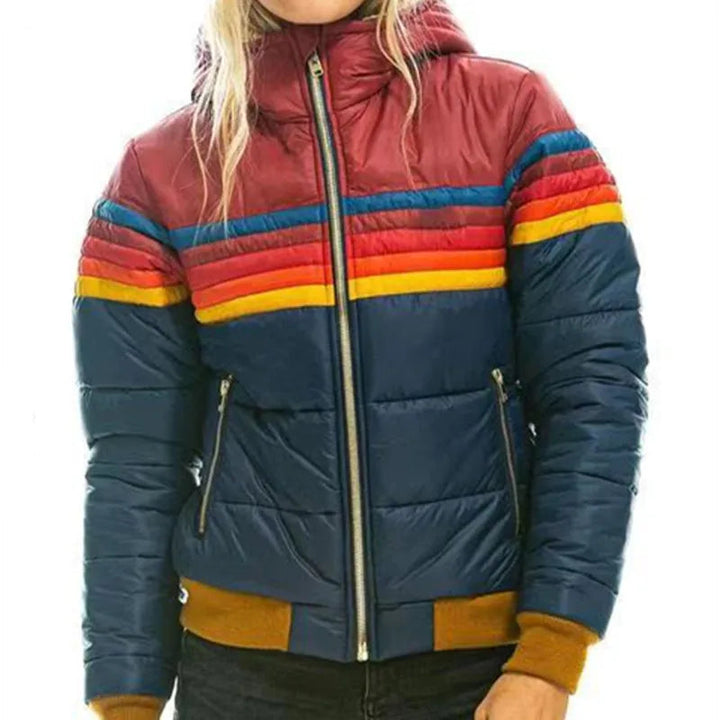 Serenynn | Women's Stripe Puffer Jacket — 2