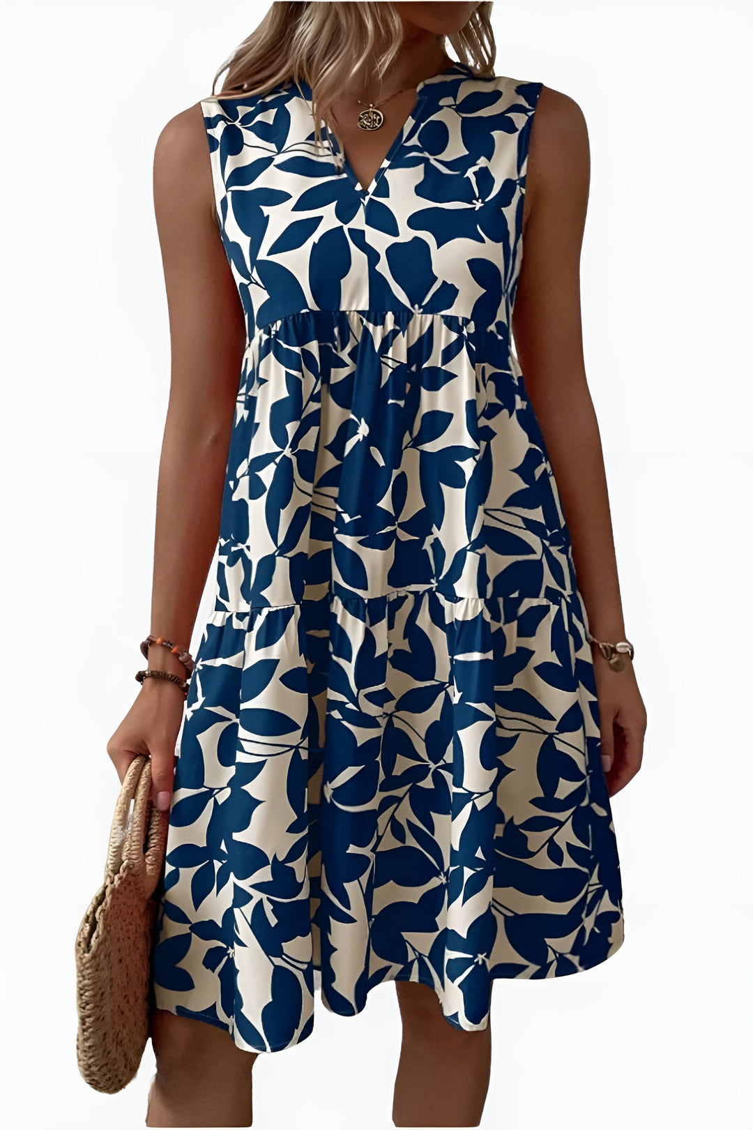 Talisa | Women's Wedding Guest Elegant Chic Sleeveless Floral Midi Dress Dresses — 1