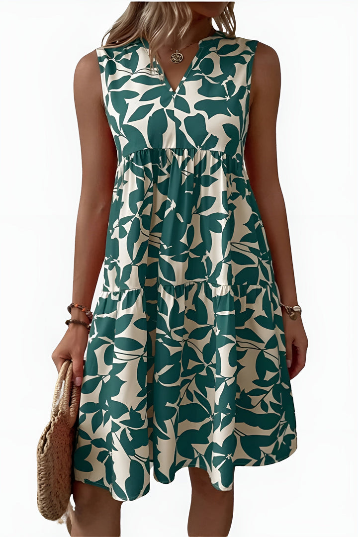 Talisa | Women's Wedding Guest Elegant Chic Sleeveless Floral Midi Dress Dresses — 2
