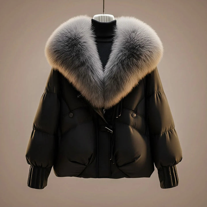 Tessamira | Women's Oversized Faux Fur Collar Puffer Jacket