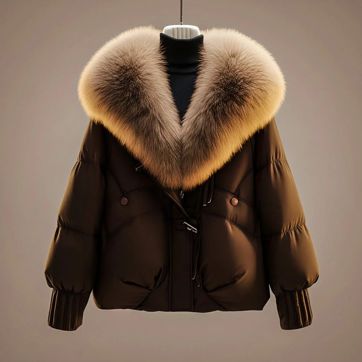 Tessamira | Women's Oversized Faux Fur Collar Puffer Jacket
