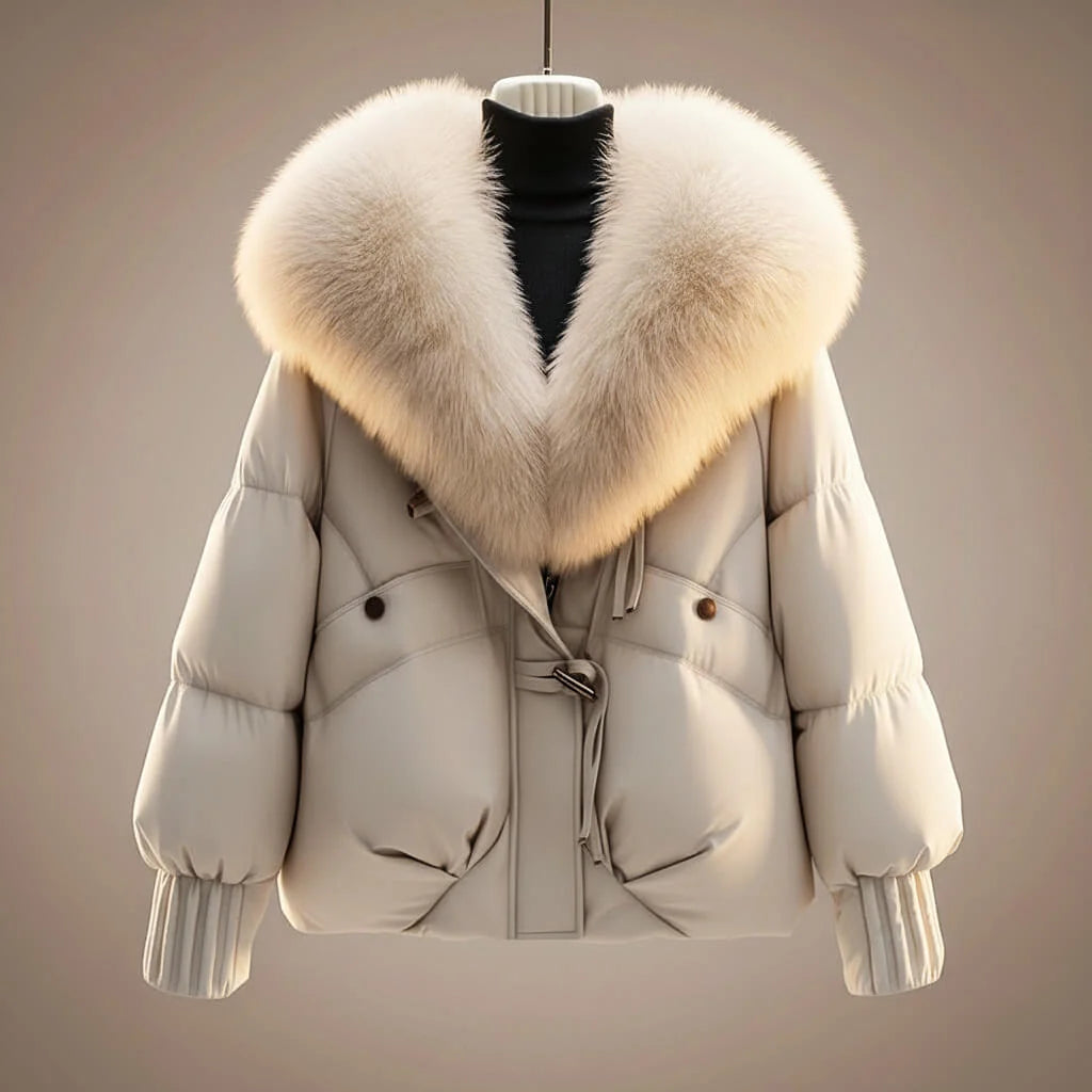 Tessamira | Women's Oversized Faux Fur Collar Puffer Jacket