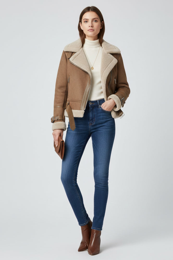 Tessanova | Women's Jacket with Zip Closure and Textured Outer Surface — 2