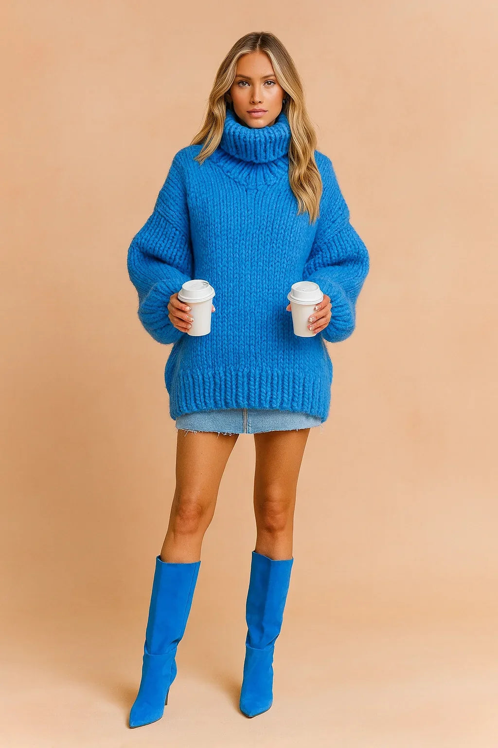 Thealia | Women's Turtleneck Sweater Warm Layering