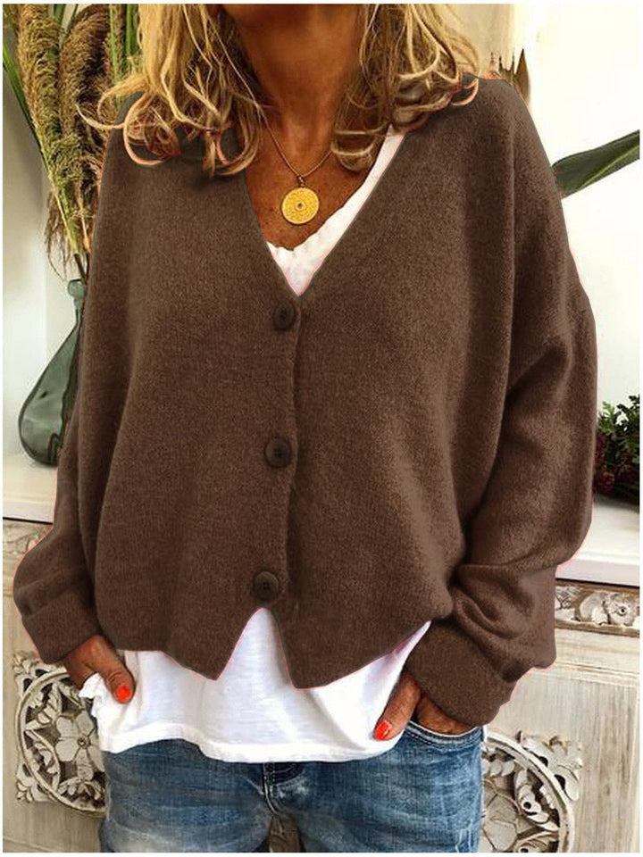 Tovaienne | Women's Cozy Knit Cardigan Sweaters — Brown