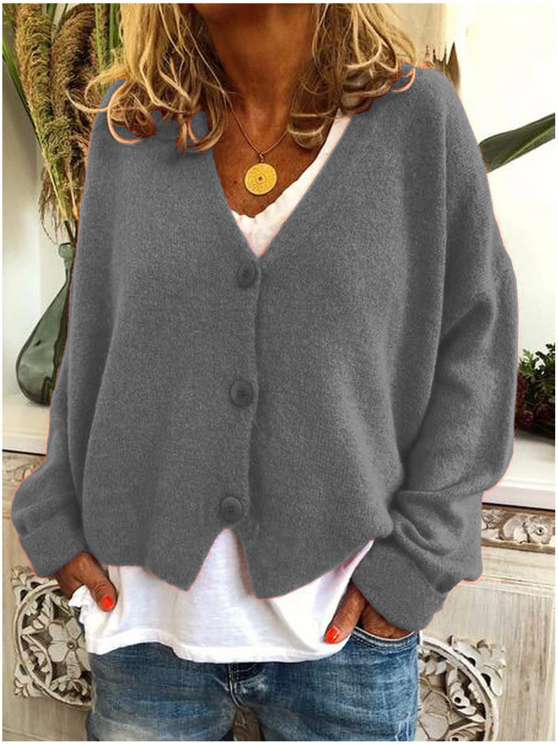 Tovaienne | Women's Cozy Knit Cardigan Sweaters — Gray