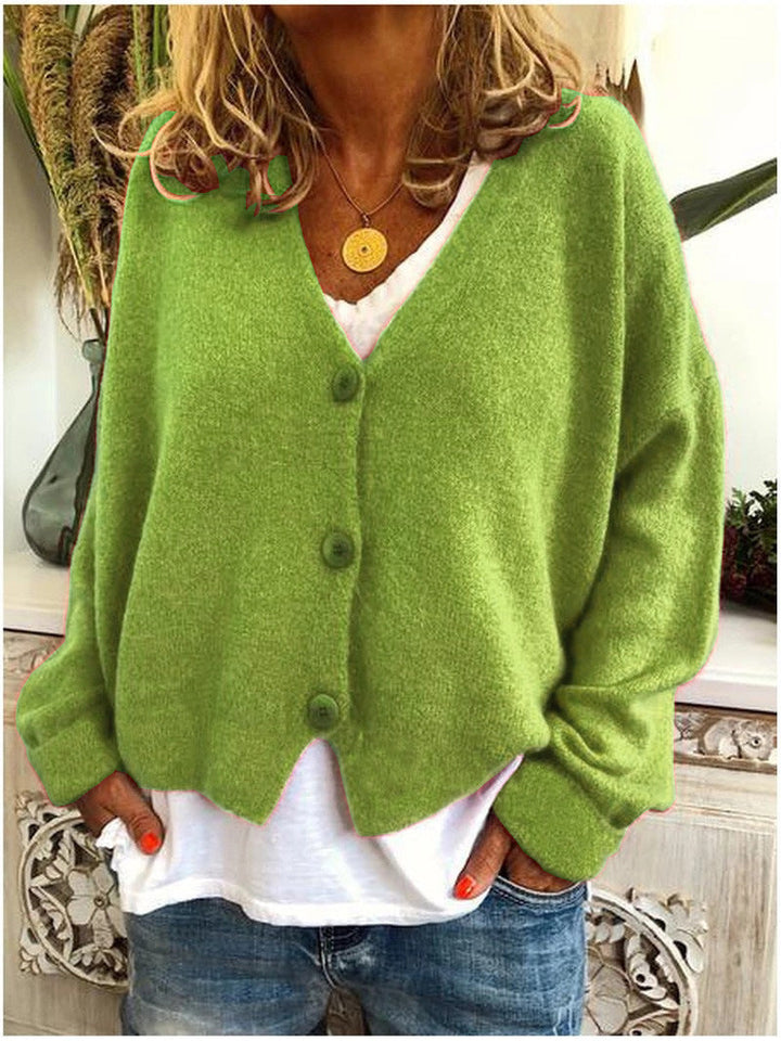 Tovaienne | Women's Cozy Knit Cardigan Sweaters — Light Green