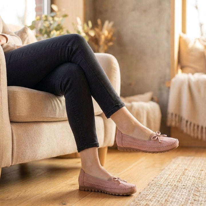 Tovareth | Women's Orthopedic Comfort Orthopedic Loafers Slip-On Perforated Bow Comfort — 2