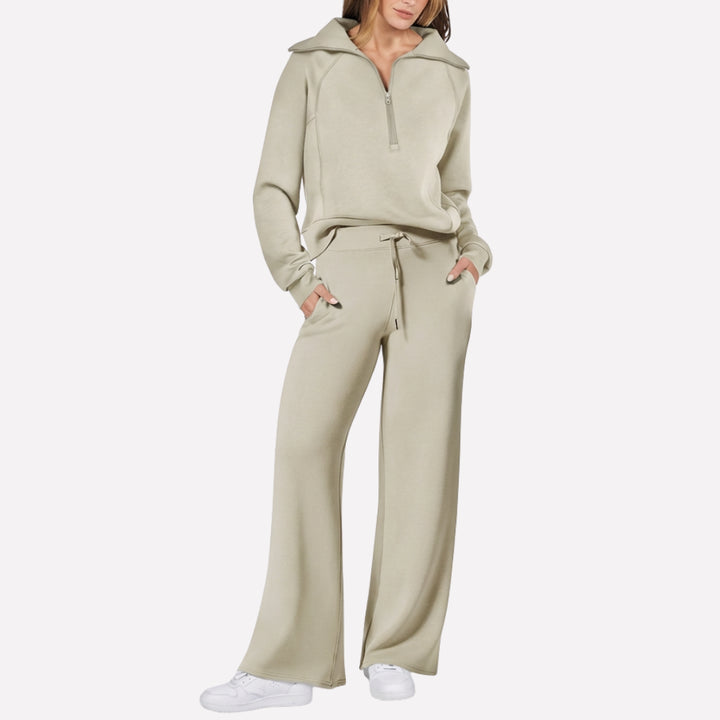 Valeisse | Relaxed Top & Wide-Leg Pants Two-Piece Travel Set