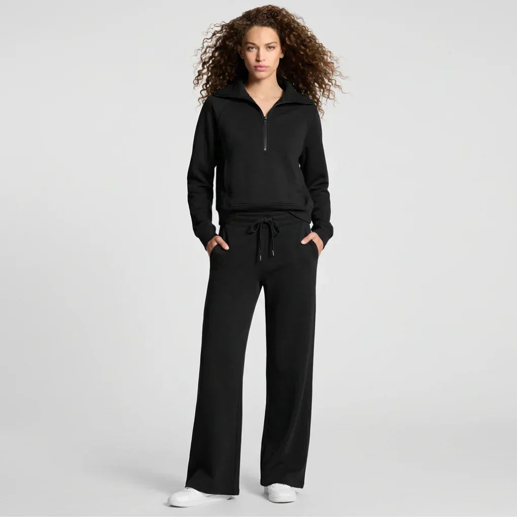 Valeisse | Relaxed Top & Wide-Leg Pants Two-Piece Travel Set