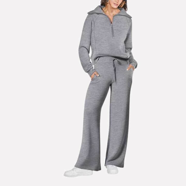 Valeisse | Relaxed Top & Wide-Leg Pants Two-Piece Travel Set