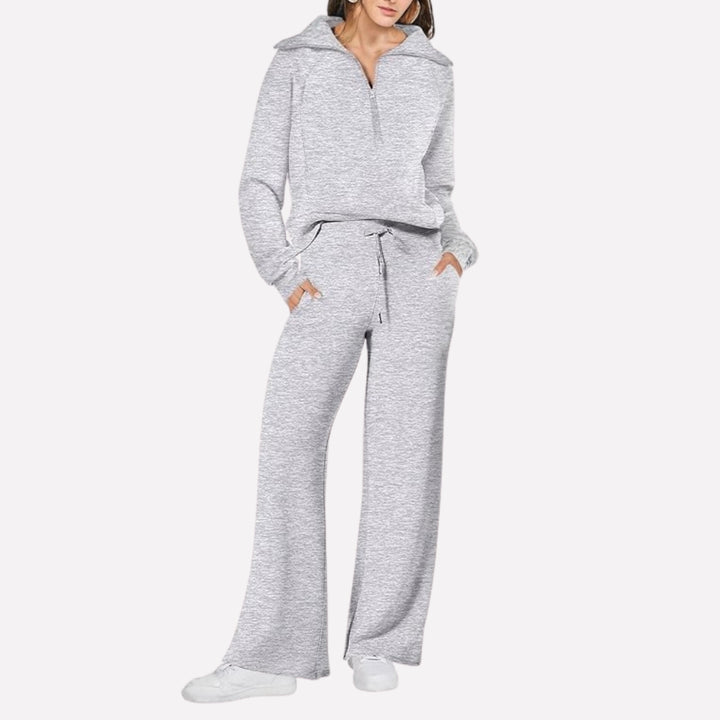 Valeisse | Relaxed Top & Wide-Leg Pants Two-Piece Travel Set