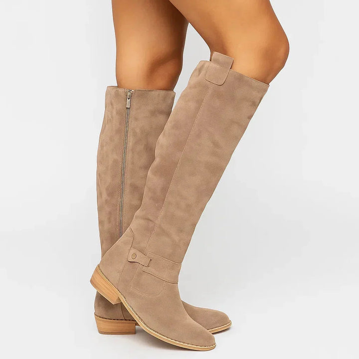 Valethea | Women's Suede Boots with Block Heel for — 1