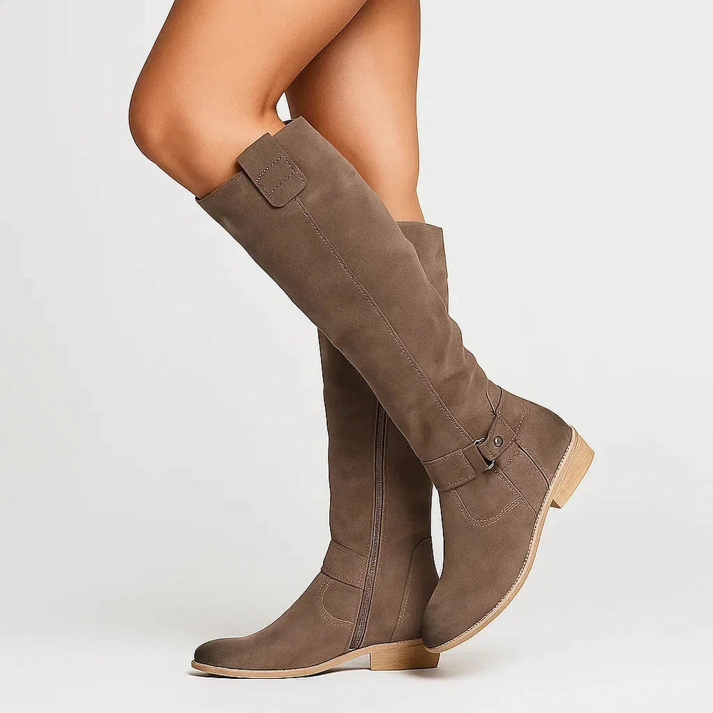 Valethea | Women's Suede Boots with Block Heel for — 2
