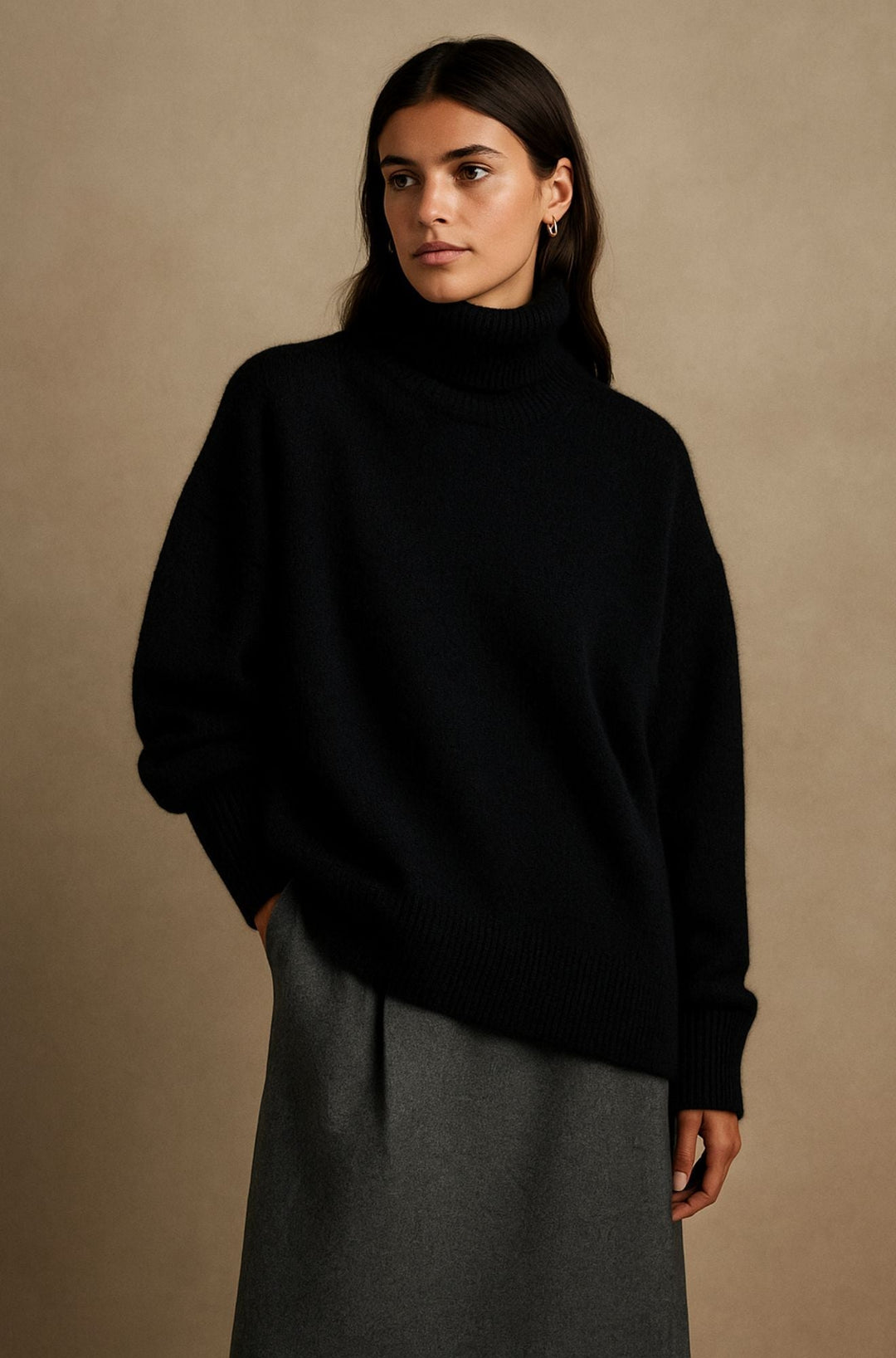 Veletta | Women's Knit Cozy High Turtleneck Collar Sweaters — 1