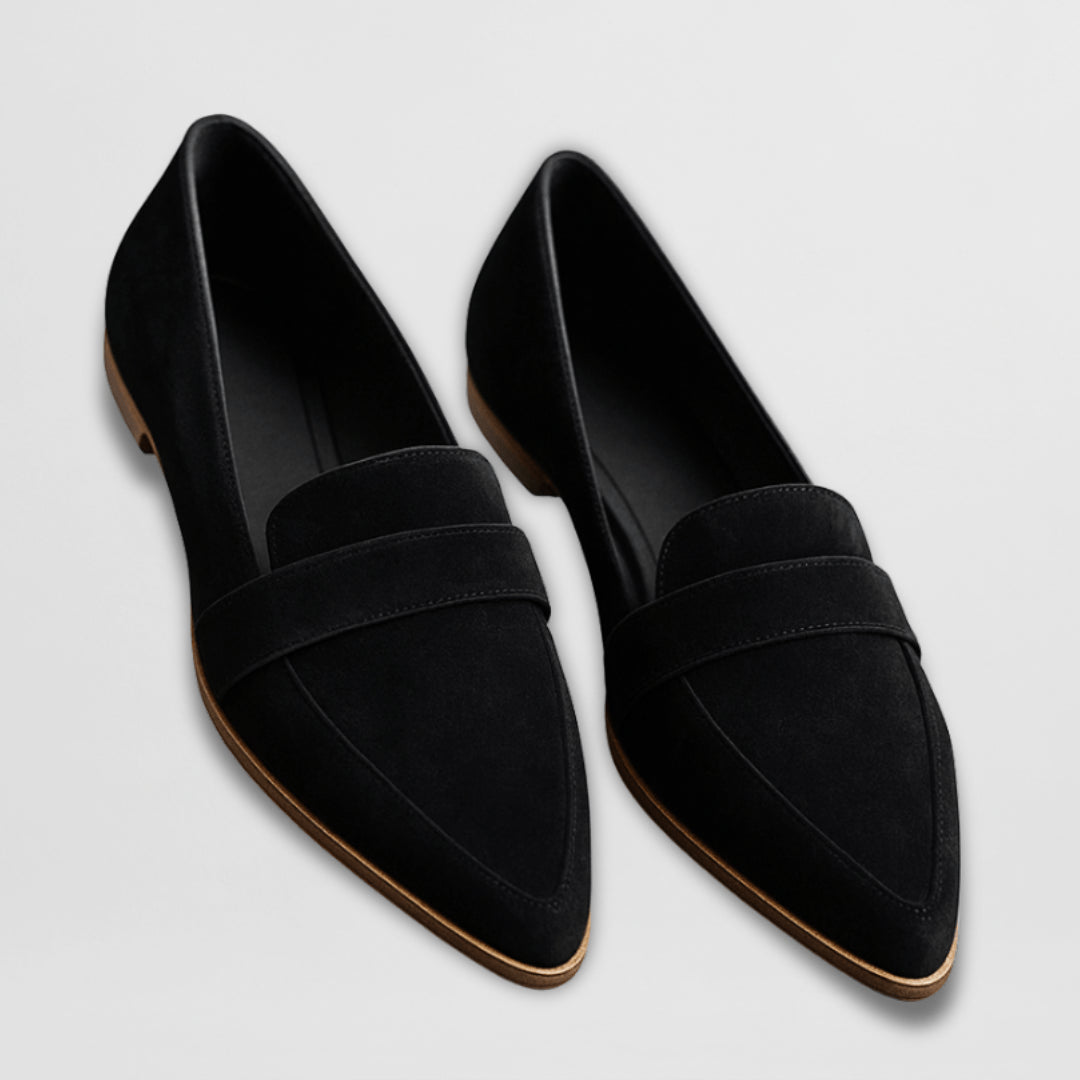 Veloura | Women's Orthopedic Comfort Orthopedic Cushioned Slip-On Loafers — Black