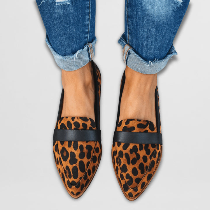 Veloura | Women's Orthopedic Comfort Orthopedic Cushioned Slip-On Loafers — Brown Orange