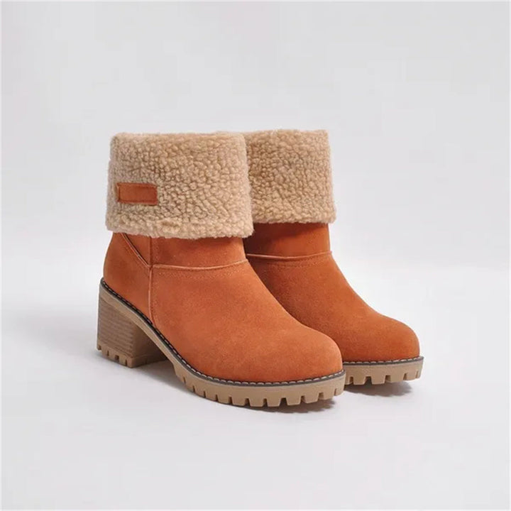 Veraella | Women's Faux Shearling Cuff Ankle Style Boots — 2