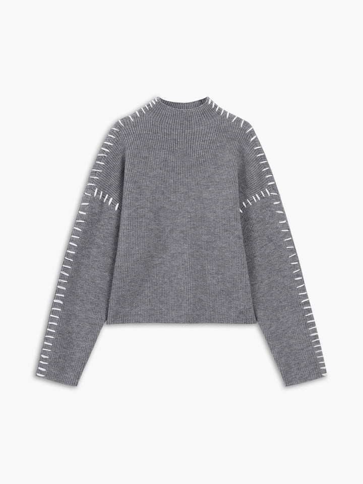 Vesperelle | Women's Cardigan Mock Neck Oversized Knit Everyday Wear