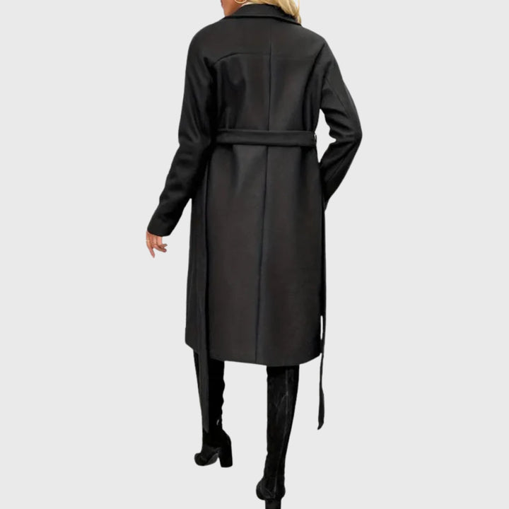 Vivian | Women's Double-Breasted Extended Length winter Trench Coat — 3
