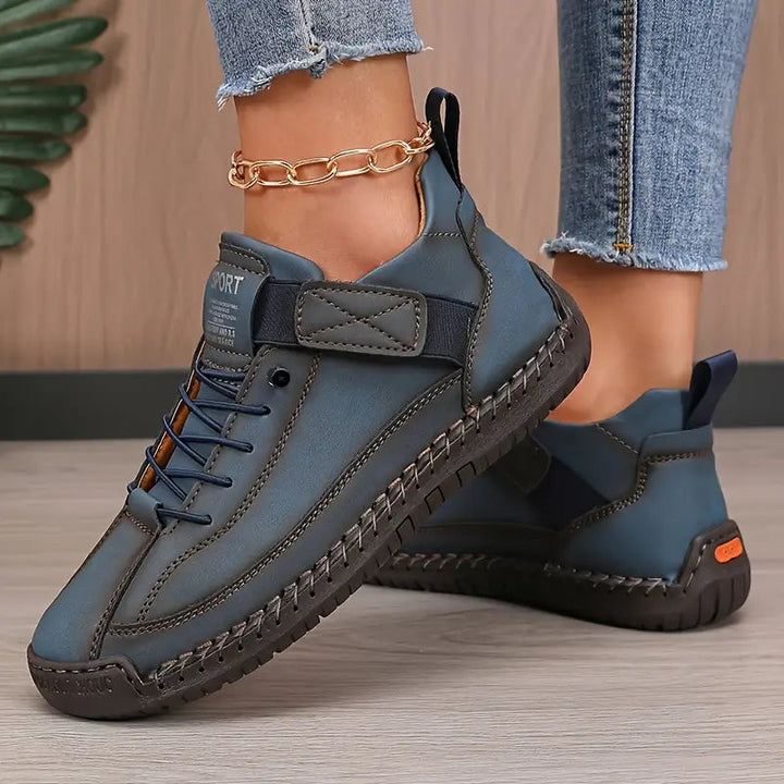 Wanda | Women's Casual Stretch Orthopedic Shoes Extra Height Sole All-Day Support Lightweight winter – Meya Tops — Dark Blue