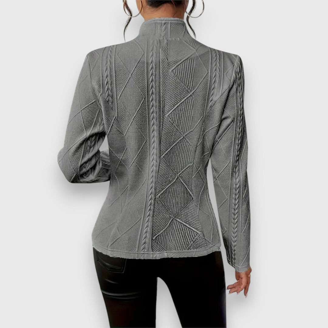 Elydora Cable-Knit Mock-Neck Sweater for Women