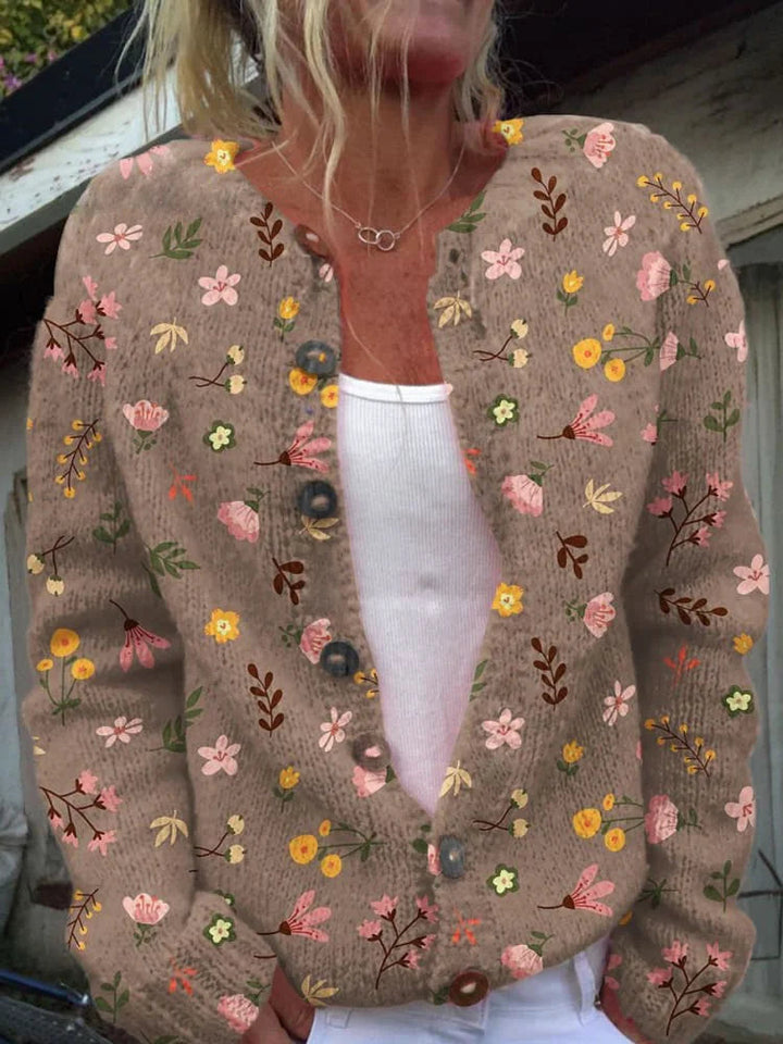 Yaracine | Women's Knit Elizabeth Cozy Cardigan — Beige