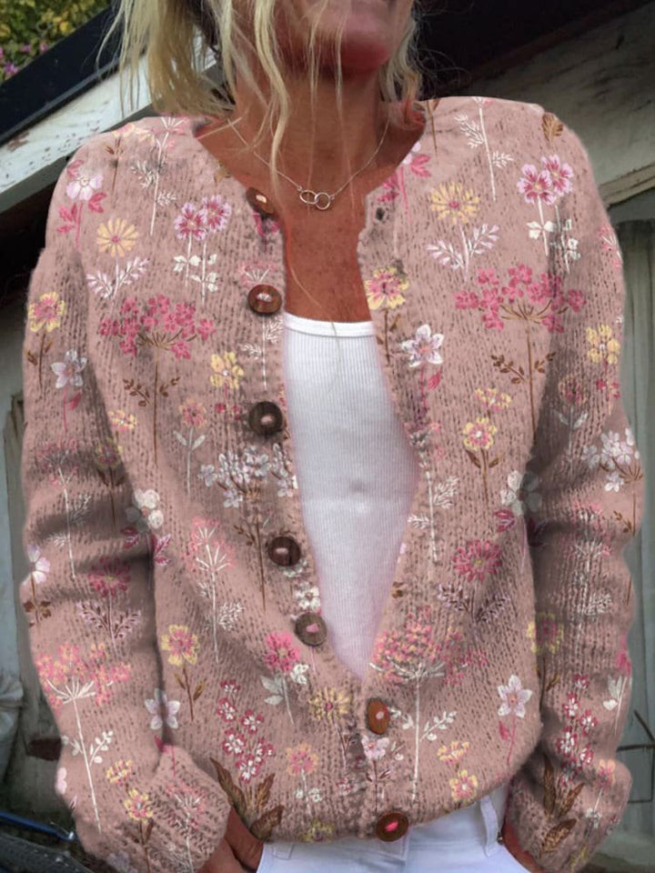Yaracine | Women's Knit Elizabeth Cozy Cardigan — Pink