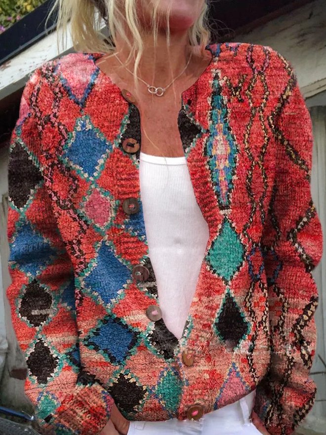 Yaracine | Women's Knit Elizabeth Cozy Cardigan — Red
