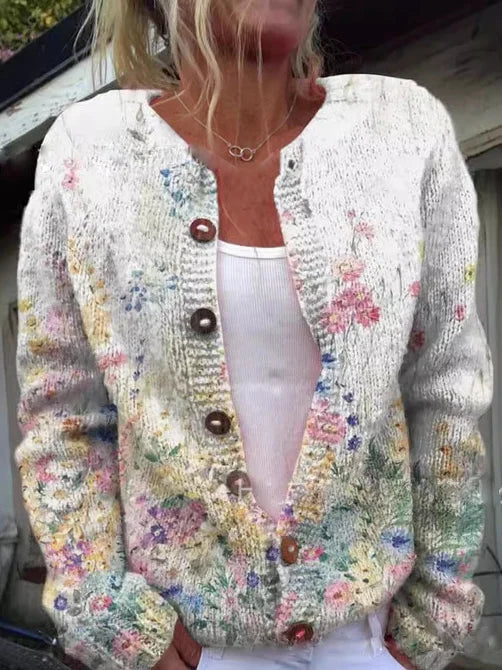 Yaracine | Women's Knit Elizabeth Cozy Cardigan — White