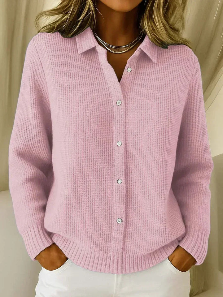 Yarareth | Women's Cozy Textured Knit Button Cardigan — 1