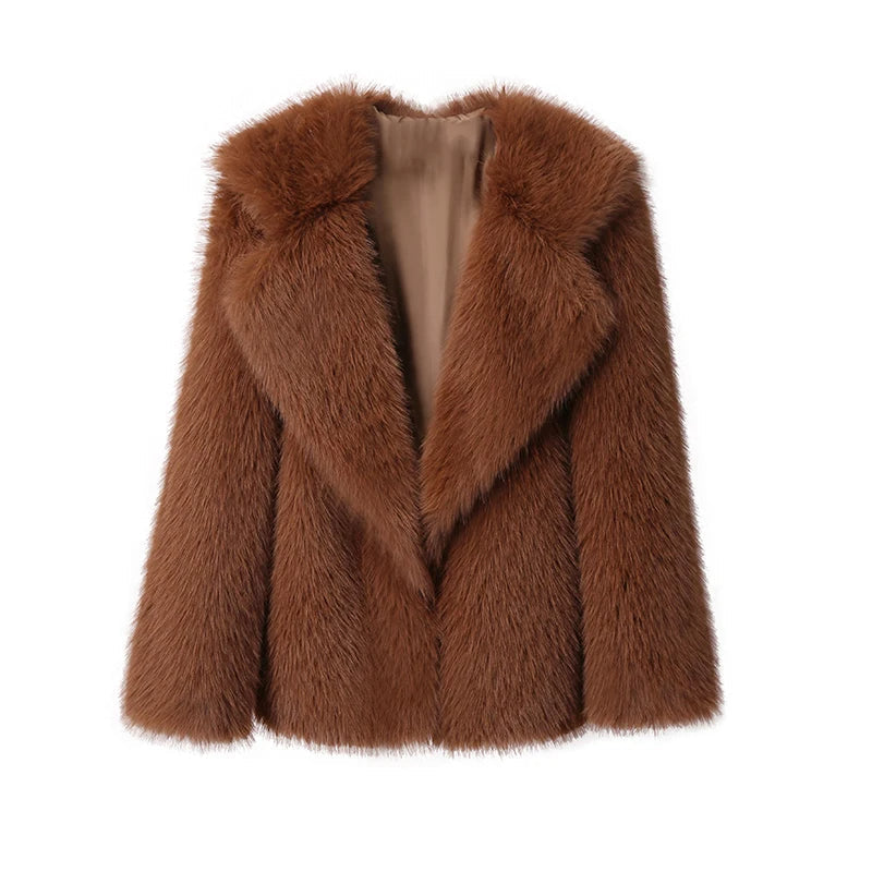 Zaraine | Women's Oversized Fluffy Faux Fur Coat