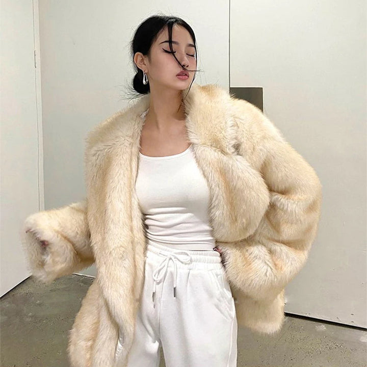 Zaraine | Women's Oversized Fluffy Faux Fur Coat