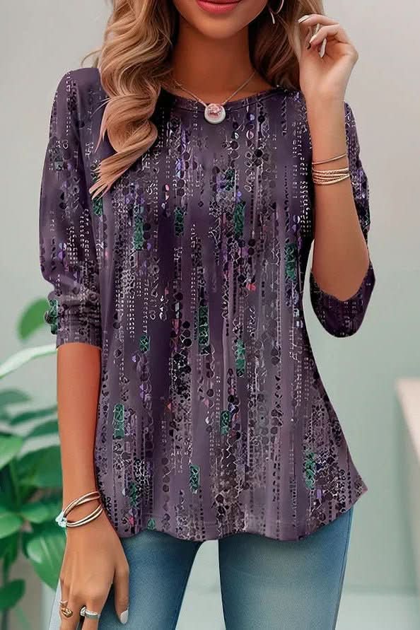 Zephcine | Women's Cozy Sequined sweater Short Sleeve — Small