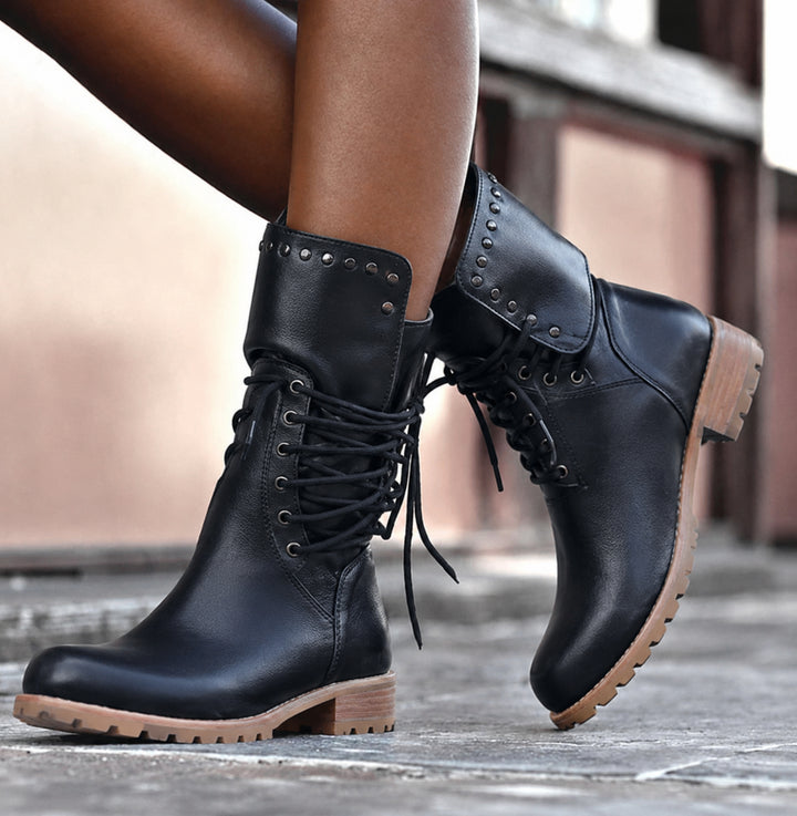 Zilladessa | Women's Mid-Calf Leather Boots