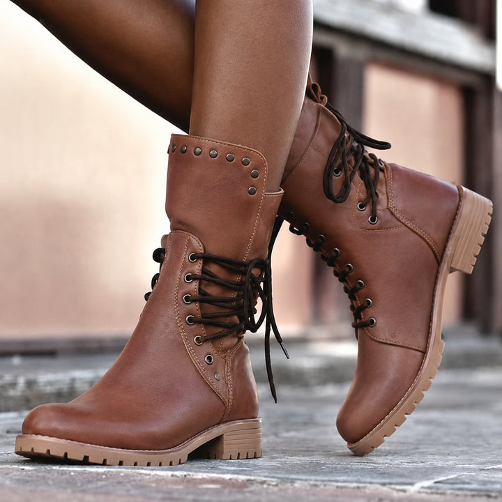 Zilladessa | Women's Mid-Calf Leather Boots