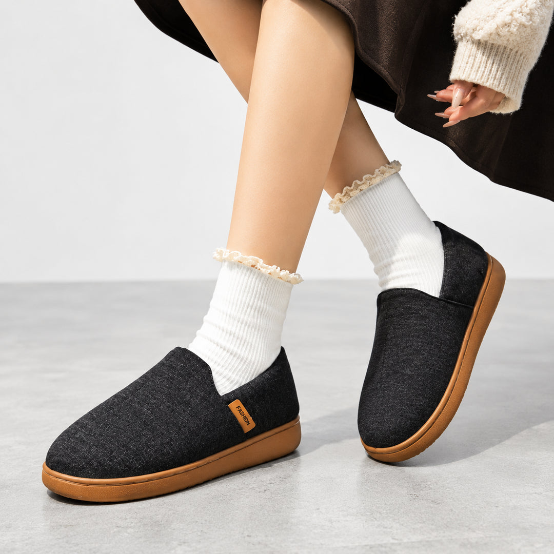 Zillaetta | Women's Fleece-Lined Cushioned Hard Sole Slippers